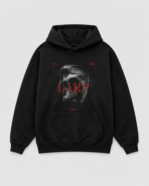 LARP Angel Hoodie Black Red front