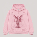 LARP Angel Hoodie Pink front