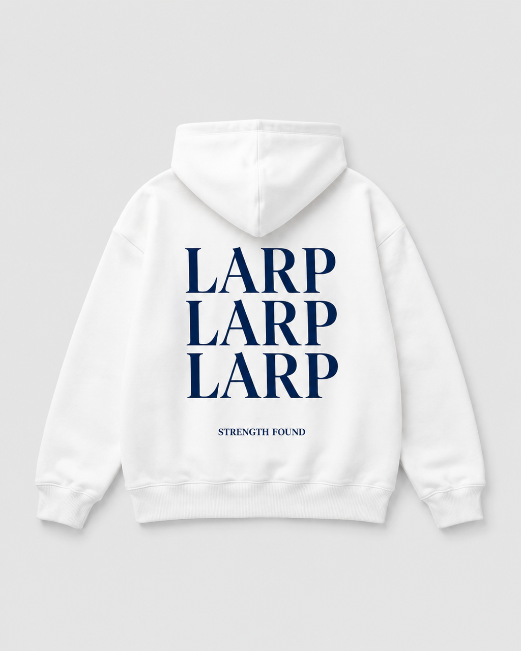 LARP Angel Hoodie White Navy back