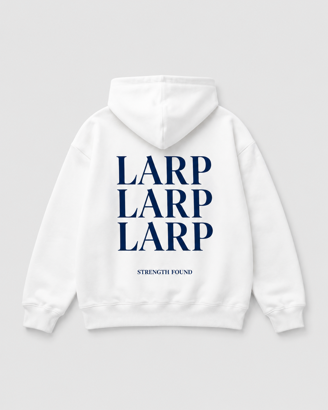 LARP Angel Hoodie White Navy back