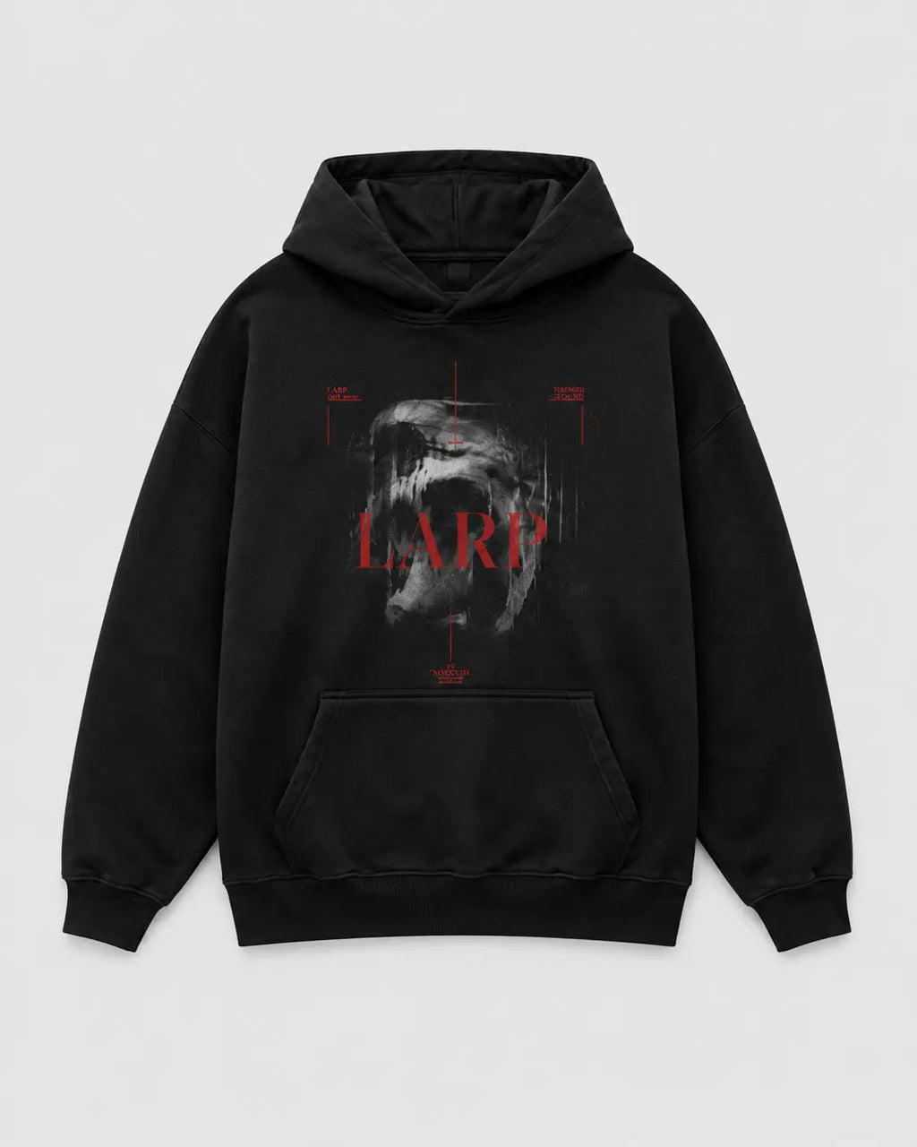 LARP Angel Hoodie Black Red