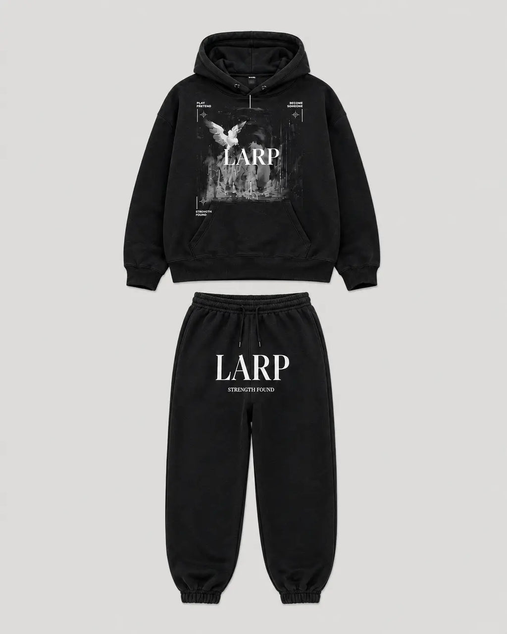 LARP Angel Set Black White front