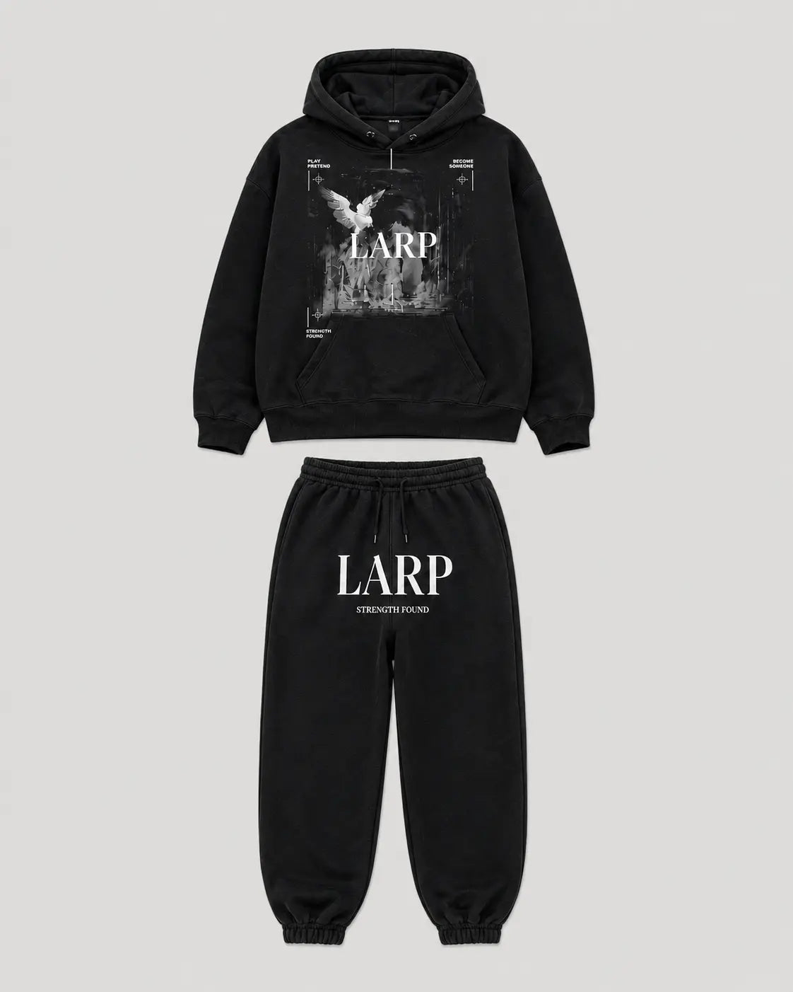 LARP Angel Set Black White front