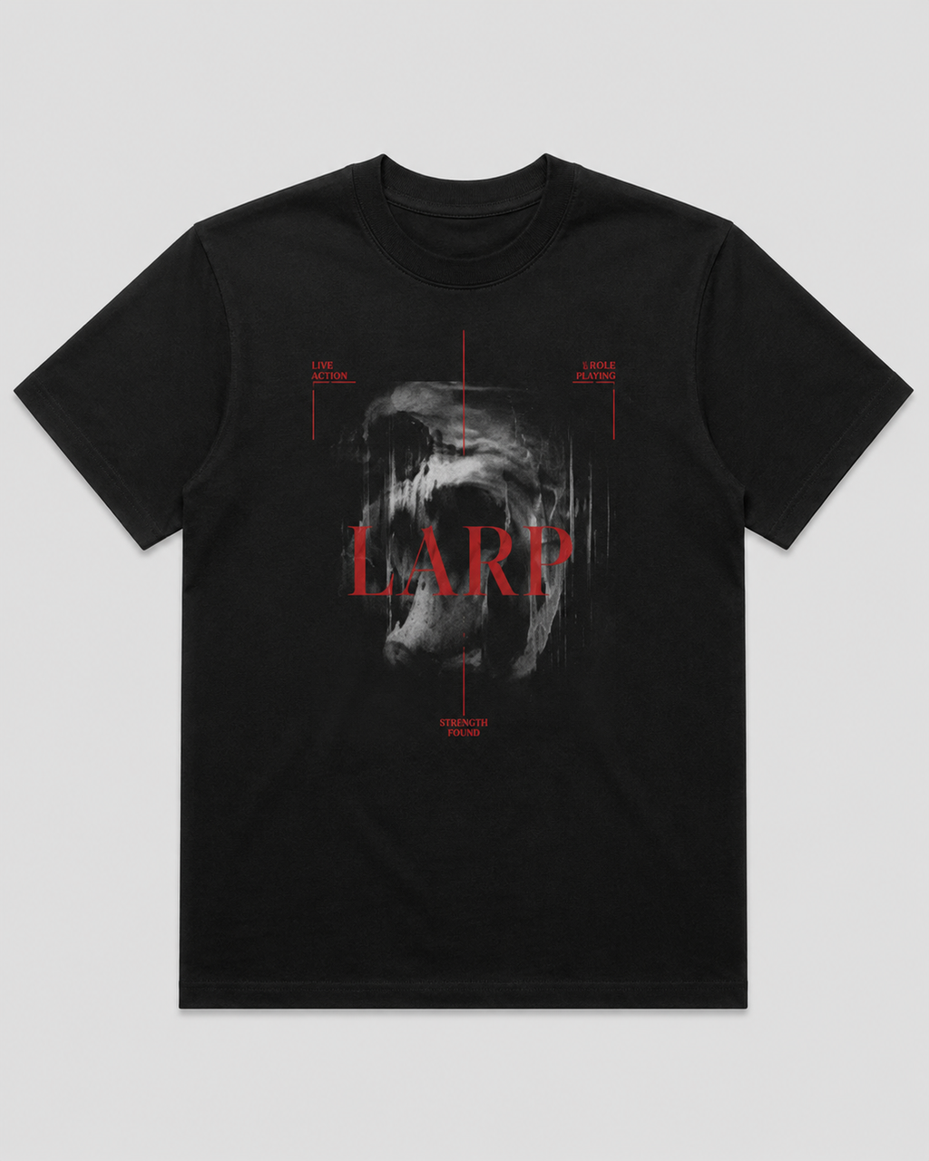 LARP Angel Tee Black Red front