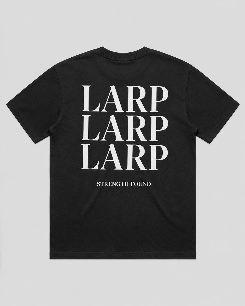 LARP Angel Tee Black White back