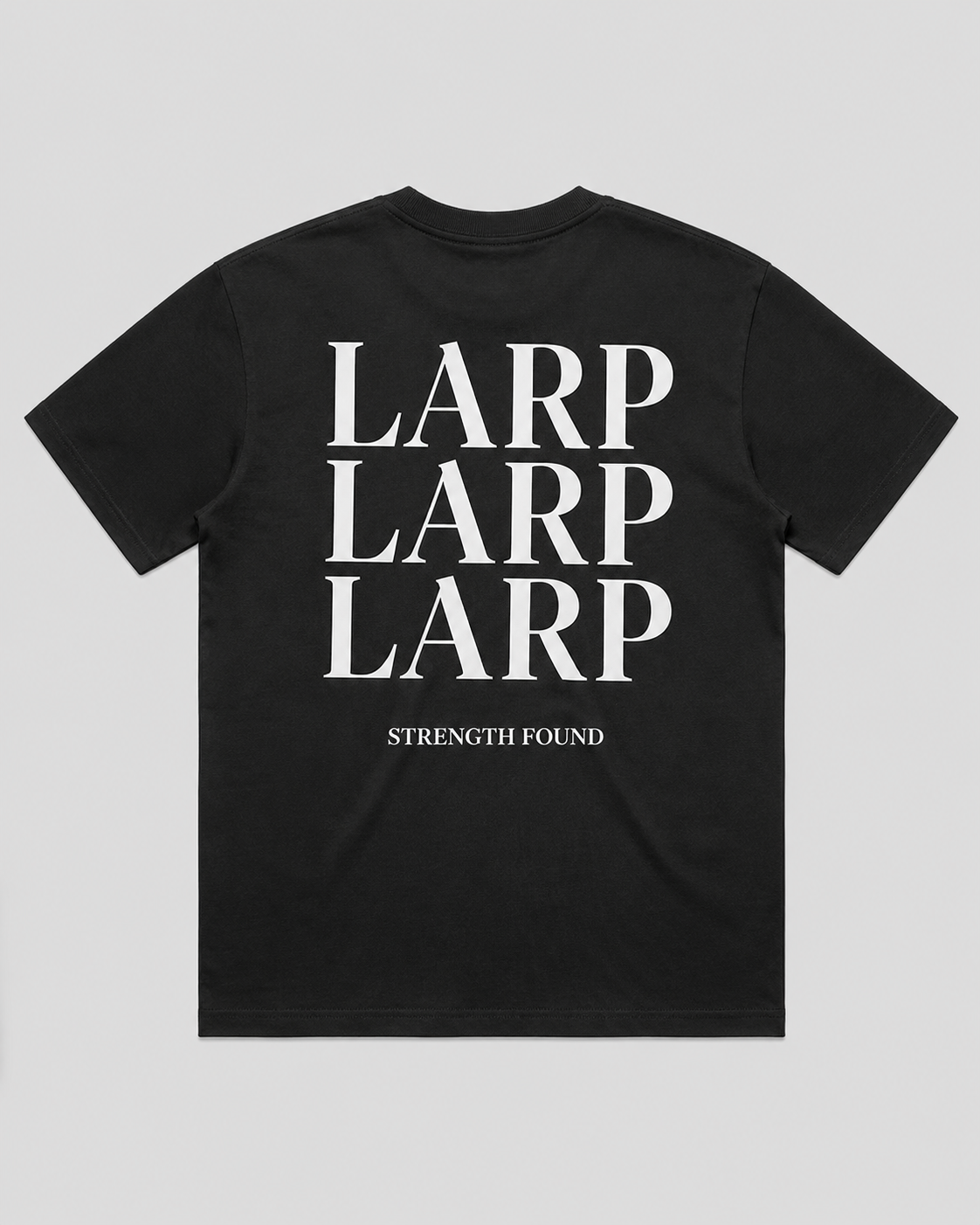 LARP Angel Tee Black White back